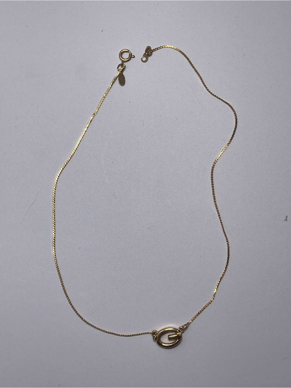 Authentic Givenchy “G” Pendant Gold Choker Necklace
